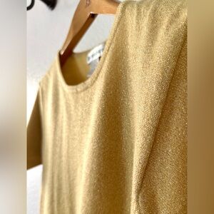 Gold shimmer Dress Barn knit t-shirt